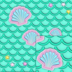 mermaid inflated pattern