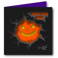 pumpkin and wall card