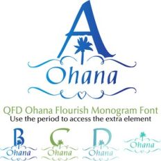 QFD Ohana Flourish Monogram Font