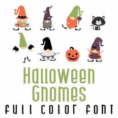 Halloween Gnomes Full Color Font