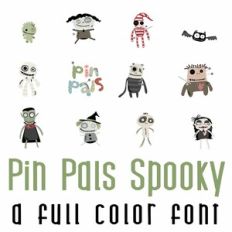Pin Pals - Spooky Full Color Font