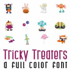 Tricky Treaters Full Color Font
