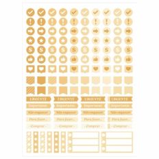 Adesivos para planners e agendas | Português  - Amarelo
