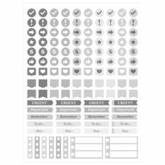 Gray Color sticker - Planner