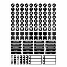 Black Color sticker - Planner