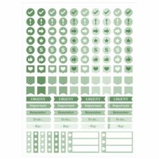 Green Color sticker - Planner