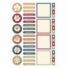 Adesivos para planners e agendas | Português  - Flores de papel