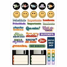 Adesivos para planners e agendas | Português  - Retrô