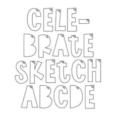 BFC Celebrate Sketch Font Chunky Bold Outline Party Sketch Font