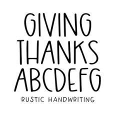 BFC Giving Thanks Rustic Handwriting Farmhouse Thanksgiving Font