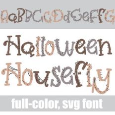 Halloween Housefly Color Font