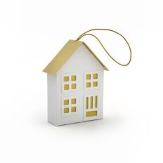 3d house christmas ornament