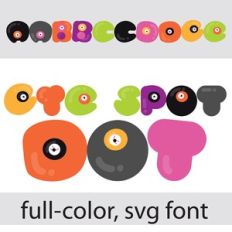Eye Spot Dot Color Font