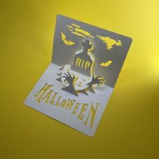 HALLOWEEN GRAVE POPUP CARD # 1