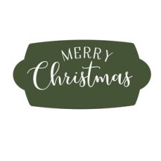 Merry Christmas Green Tag