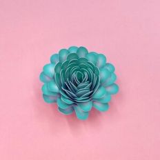 TIFFANY BLUE DIGITAL SPIRAL FLOWER 80