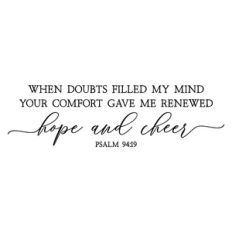 when doubts filled my mind | scripture quote