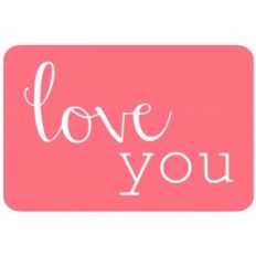 love you 4 x 6 journaling card