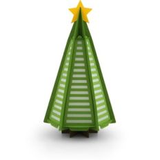 3D Christmas Tree Stripes