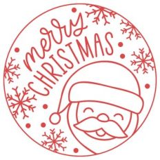 Merry Christmas Circle Frame