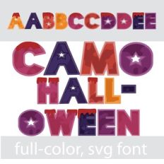 Camo Halloween Color Font
