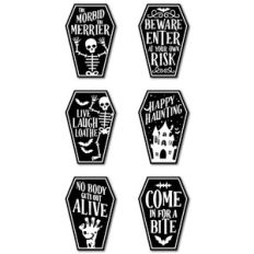 The morbid the merrier sticker set