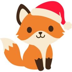 Christmas Fox for Cardstock