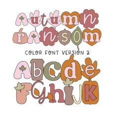 BFC Autumn Ransom V2 Boho Color Autumn Ransom Note Font