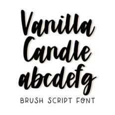 BFC Vanilla Candle Brush Script Autumn Cursive Font