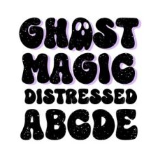 BFC Ghost Magic Distressed Retro Boho Halloween Font