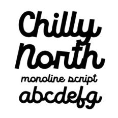 BFC Chilly North Bold Thick Retro Monoline Script Cursive Font