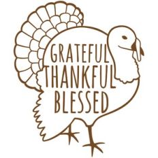 grateful thankful blessed turkey