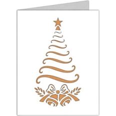 christmas tree and bells card