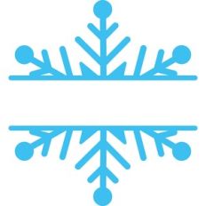 Split Snowflake Name Frame