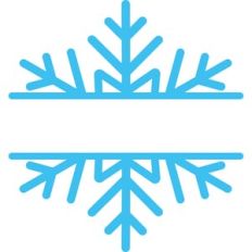 Split Snowflake Name Frame