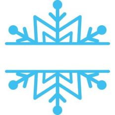 Split Snowflake Name Frame