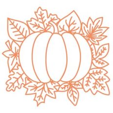 pumpkin with leaves