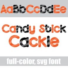 Candy Stick Cackle Color Font