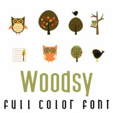 Woodsy Full Color Font