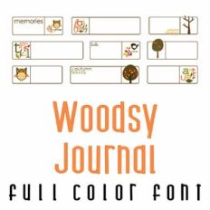 Woodsy Journal Full Color Font