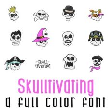 Skulltivating Full Color Font