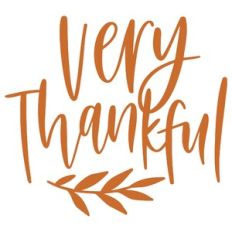 Very Thankful Modern Lettering