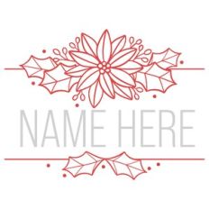 Poinsettia Split Leaf Frame