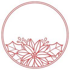 Poinsettia Simple Frame