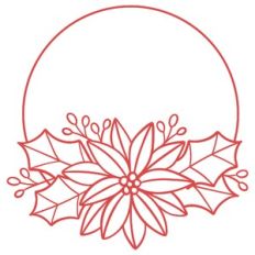 Poinsettia Circle Frame