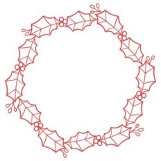 Holly Leaf Circle Frame