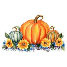 Fall / Autumn Thanksgiving Pumpkins Floral Arrangement Print and Cut