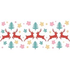 Christmas Reindeer Glass Can Wrap