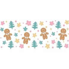 Christmas Gingerbread Man Glass Can Wrap
