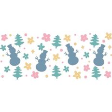 Snowman Glass Can Wrap
